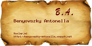 Benyovszky Antonella névjegykártya